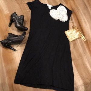 Design History black dress with floral flare